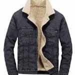 Denim Jacket Winter Slim Fit Button Down Jeans Coat