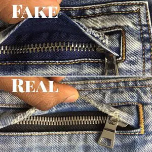 How difference between real & fake Balmain Biker Jeans