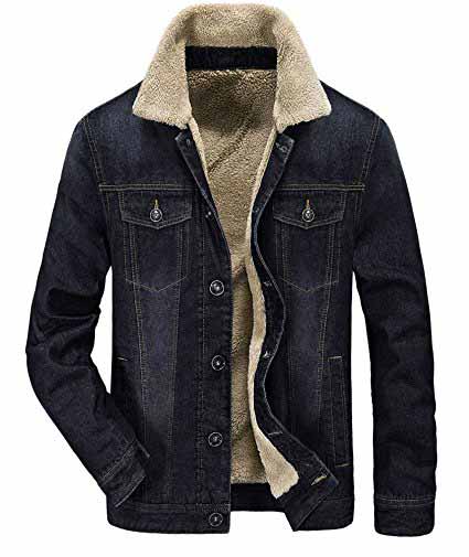 Zicac Men's Fleeced Denim Jacket