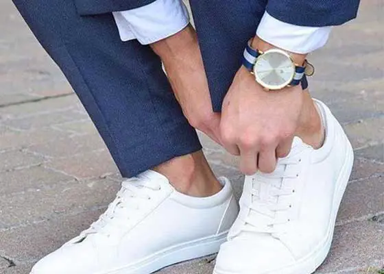 Suit Look with Sneakers