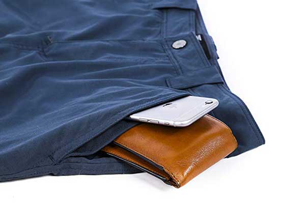 travel pants with hidden zipper pockets