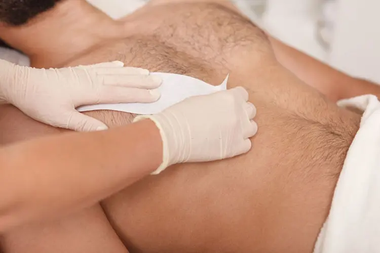 male chest waxing