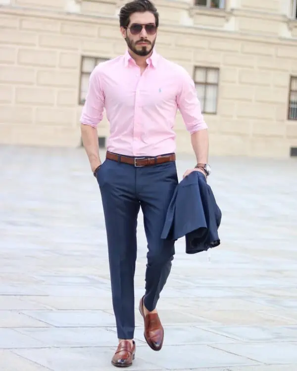 Blue Pants With Pink Shirt