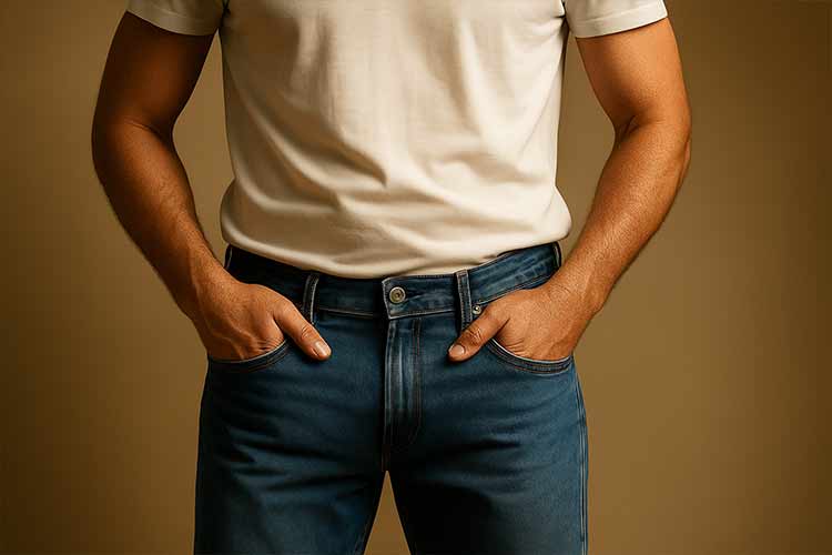 man wearing Premium Denim
