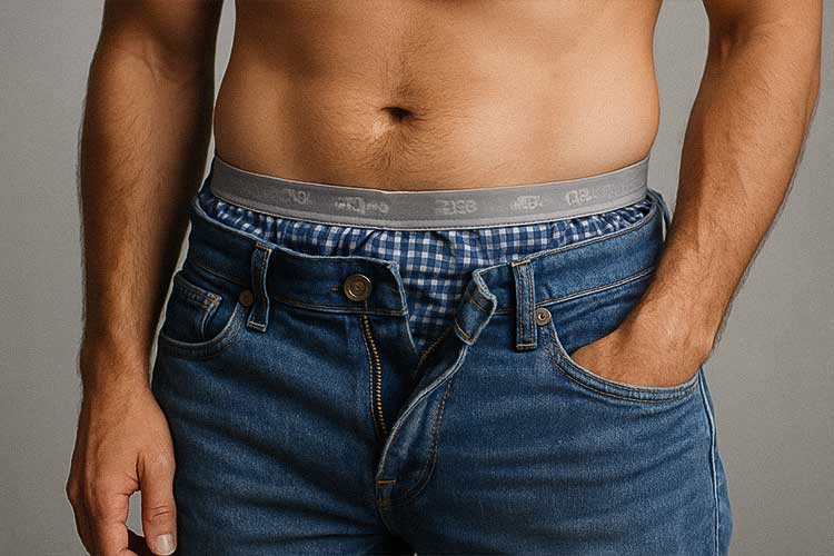 jeans and mens underwear